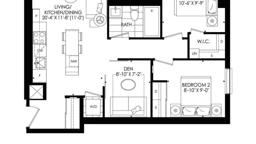 The 904 new home model plan at the The Saint by Minto Communities in Toronto