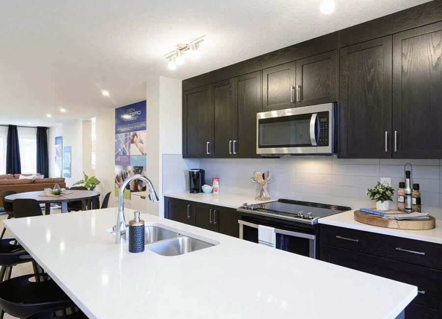 The Ambrosia new home model plan at the ZEN Belmont by Avalon Master Builder in Calgary