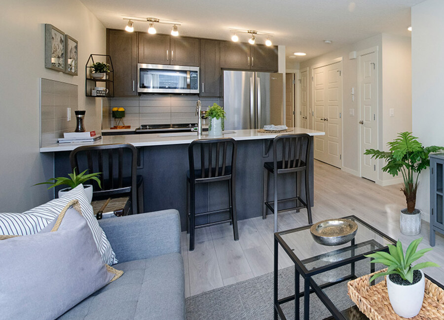 The Braeburn new home model plan at the ZEN Belmont by Avalon Master Builder in Calgary