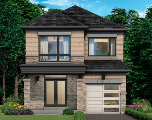 The THE LAKELANDS new home model plan at the Valleylands of Sixteen Mile Creek by Fieldgate Homes in Milton