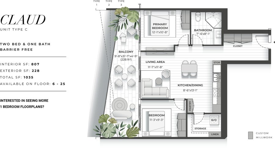 The Claud new home model plan at the Strata by HIP Developments in Waterloo