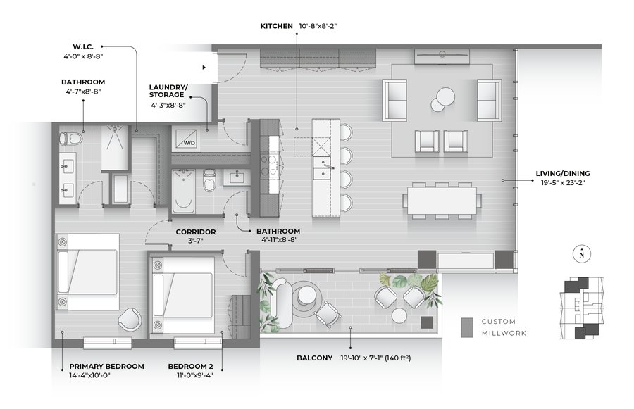 The Oasis new home model plan at the Strata by HIP Developments in Waterloo