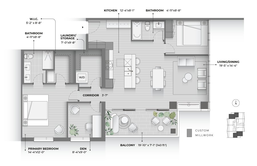 The Panorama new home model plan at the Strata by HIP Developments in Waterloo