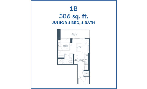 The 1B new home model plan at the The Highmark by Highmark in Pickering