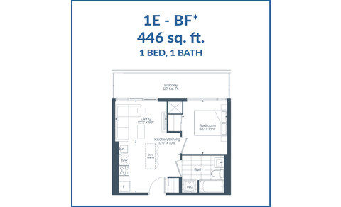 The 1E-BF new home model plan at the The Highmark by Highmark in Pickering