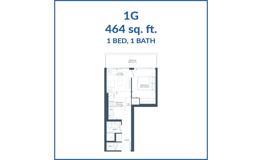 1G floor plan at The Highmark by Highmark in Pickering, Ontario