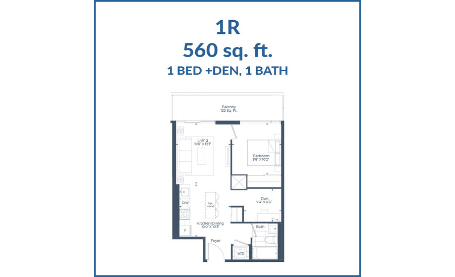 1R floor plan at The Highmark by Highmark in Pickering, Ontario