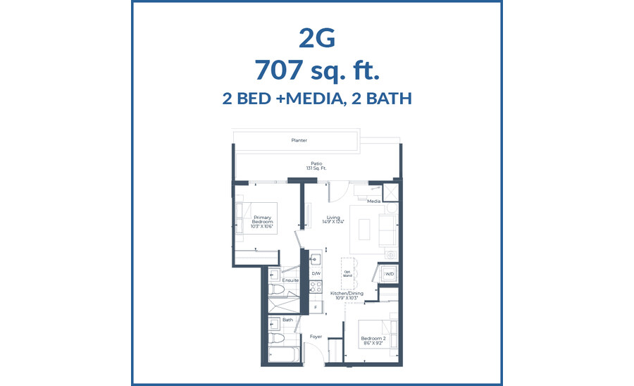 2G floor plan at The Highmark by Highmark in Pickering, Ontario