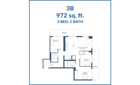 The 3B new home model plan at the The Highmark by Highmark in Pickering