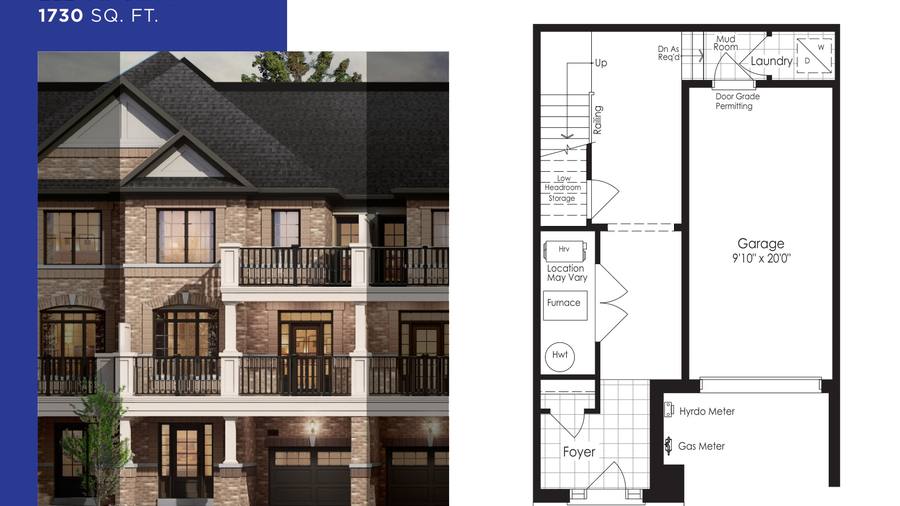 Muskoka 2 floor plan at Lakewynds by Mosaik Homes in Innisfil, ON