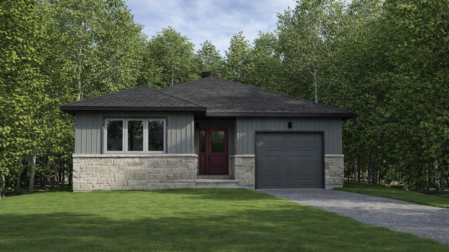 The The Augusta new home model plan at the Granite Village by Neilcorp Homes in Calabogie