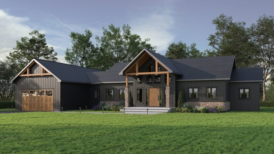 The The LeClaire new home model plan at the Granite Village by Neilcorp Homes in Calabogie