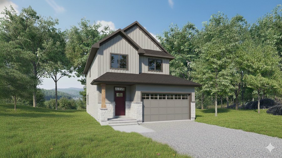 The The McDougall new home model plan at the Granite Village by Neilcorp Homes in Calabogie