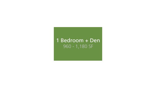 The Forest's Edge 1 Bed + Den new home model plan at the Evelyn by Onni Group in West Vancouver