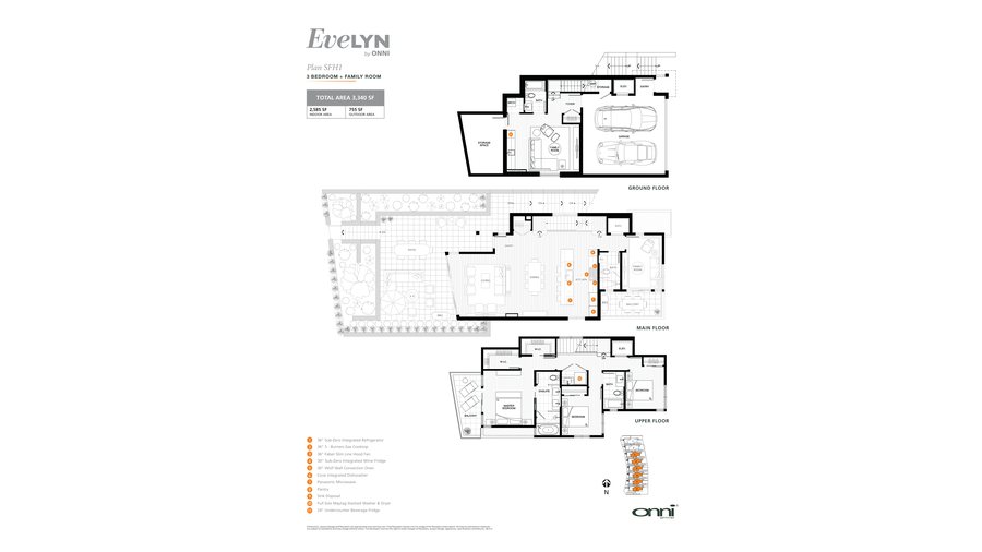 Single Family Homes 1 floor plan at Evelyn by Onni Group in West Vancouver, BC