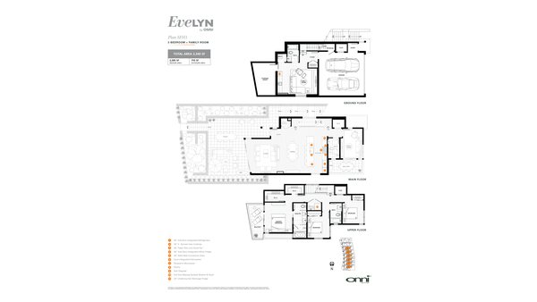 The Single Family Homes 1 new home model plan at the Evelyn by Onni Group in West Vancouver