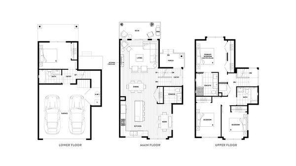 The Plan D1 new home model plan at the Nature's Walk by Onni Group in Pitt Meadows