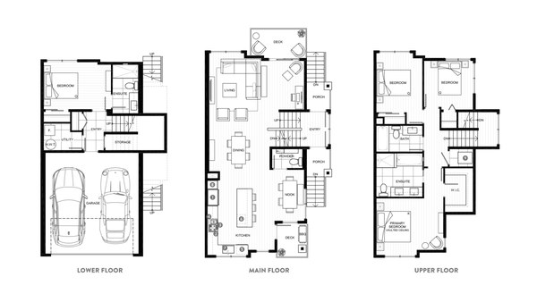 The Plan E new home model plan at the Nature's Walk by Onni Group in Pitt Meadows