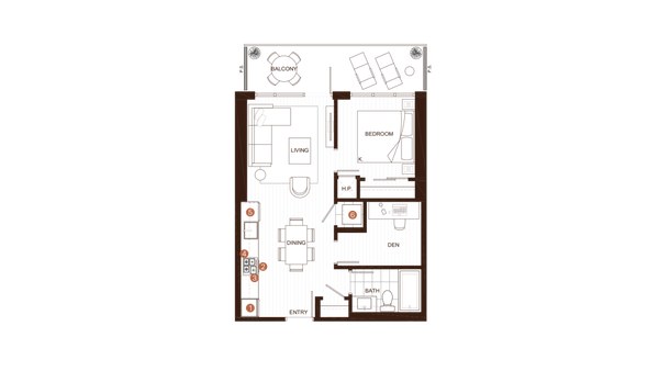 The Plan A3 new home model plan at the Pine & Glen by Onni Group in Coquitlam