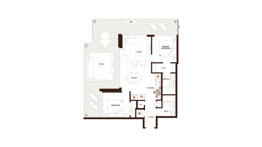 Plan C1-T floor plan at Pine & Glen by Onni Group in Coquitlam, British Columbia