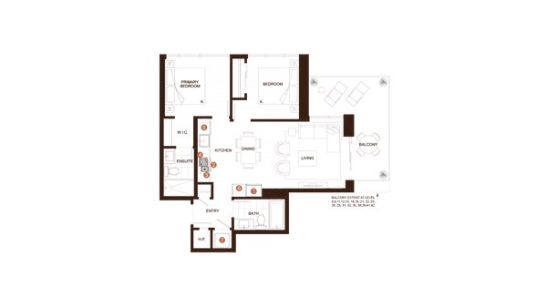 The Plan C2 new home model plan at the Pine & Glen by Onni Group in Coquitlam