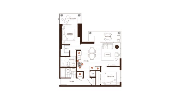 The Plan C3 new home model plan at the Pine & Glen by Onni Group in Coquitlam