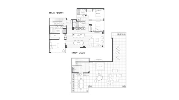 The West Tower PH2 new home model plan at the The Grande at Suter Brook Village by Onni Group in Port Moody