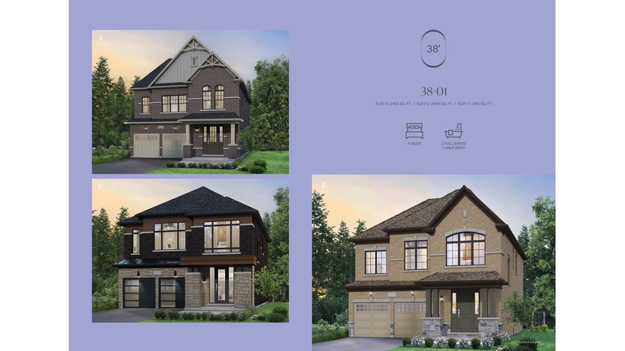 38-01 floor plan at SouthCal by Opus Homes in Caledon, Ontario