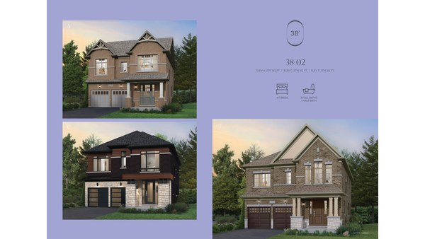The 38-02 new home model plan at the SouthCal by Opus Homes in Caledon