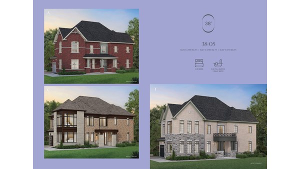 The 38-05 new home model plan at the SouthCal by Opus Homes in Caledon