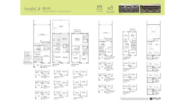 The RL-01 new home model plan at the SouthCal by Opus Homes in Caledon