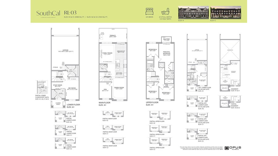 RL-03 floor plan at SouthCal by Opus Homes in Caledon, Ontario