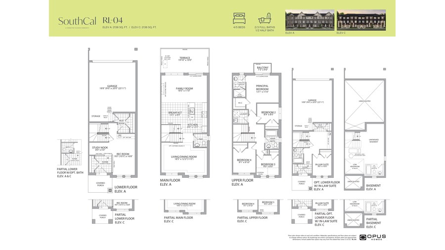 RL-04 floor plan at SouthCal by Opus Homes in Caledon, Ontario
