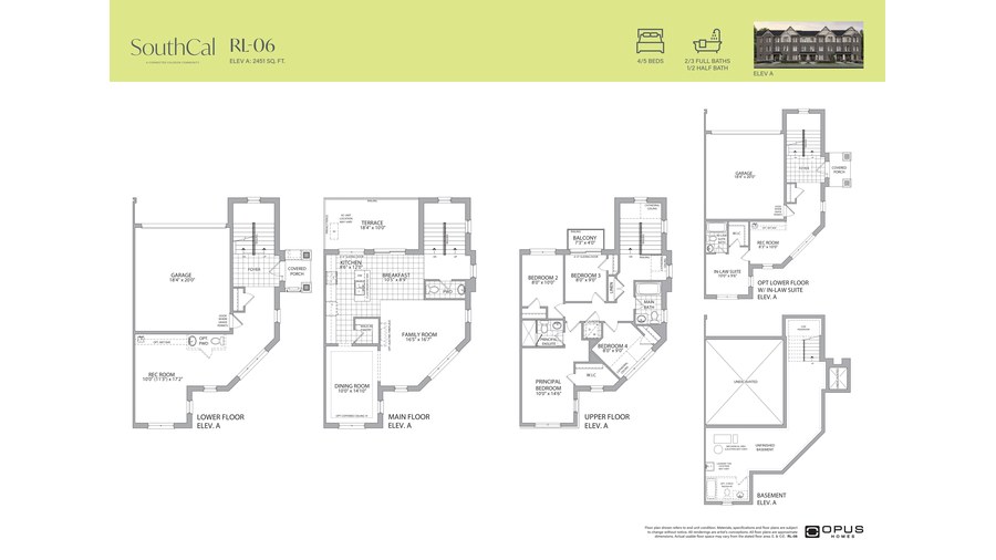 RL-06 floor plan at SouthCal by Opus Homes in Caledon, Ontario