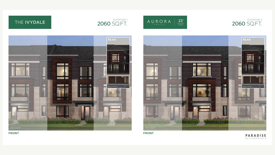 The Ivydale new home model plan at the Aurora Trails by Paradise Developments in Aurora