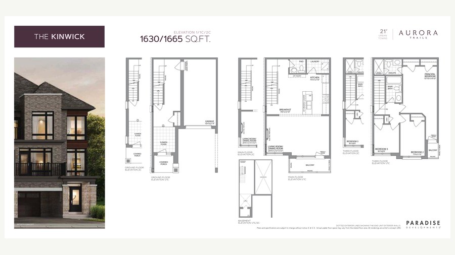 The Kinwick new home model plan at the Aurora Trails by Paradise Developments in Aurora