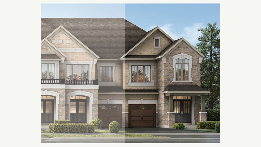 The Evelyn new home model plan at the Parkside Heights by Paradise Developments in Brampton