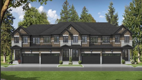 The Townhomes new home model plan at the Trails of Lily Lake by Parkview Homes in Peterborough