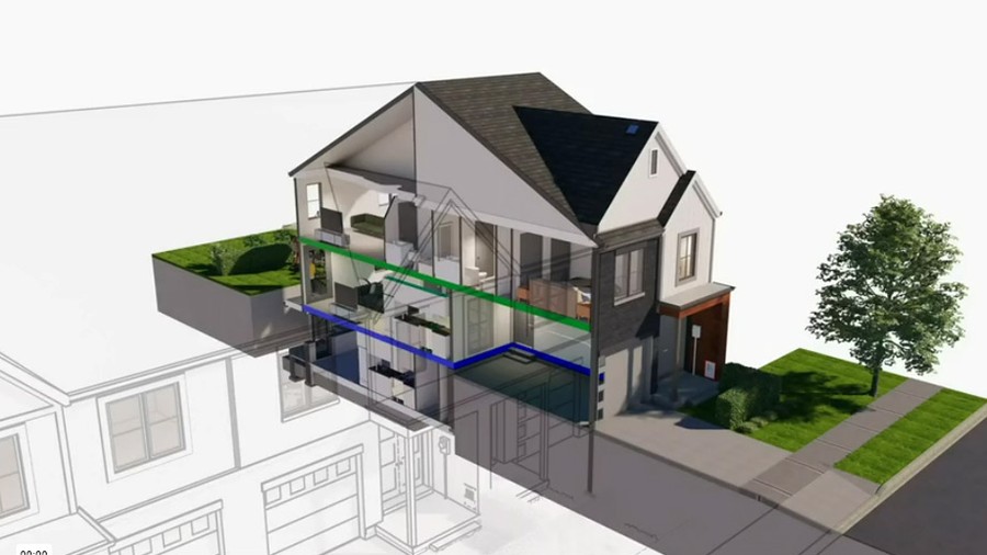 The 20′ Multi-Gen Town Lush or Rare new home model plan at the Multi-Gen Towns by Pinewood Niagara Builders in Niagara Falls