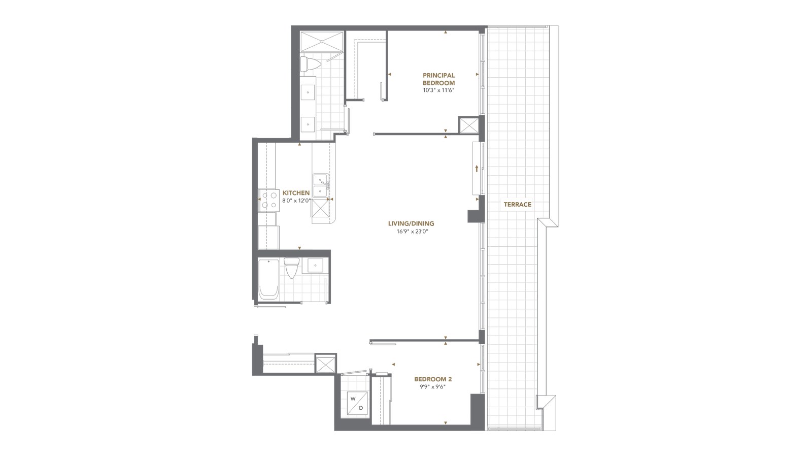 Penthouse 2501 floor plan at Cypress at Pinnacle Etobicoke by Pinnacle International in Etobicoke, Ontario