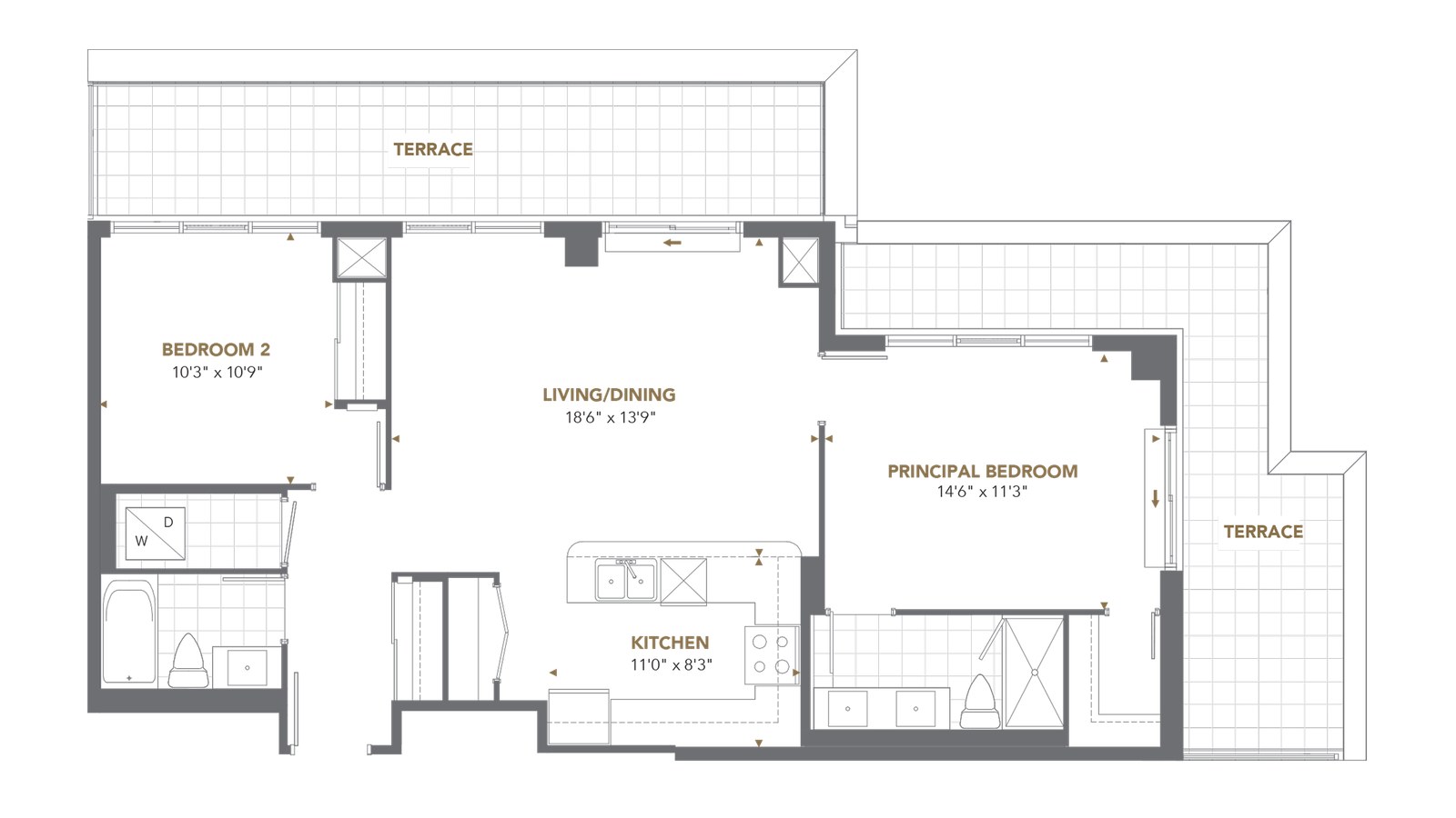 Penthouse 2505 floor plan at Cypress at Pinnacle Etobicoke by Pinnacle International in Etobicoke, Ontario