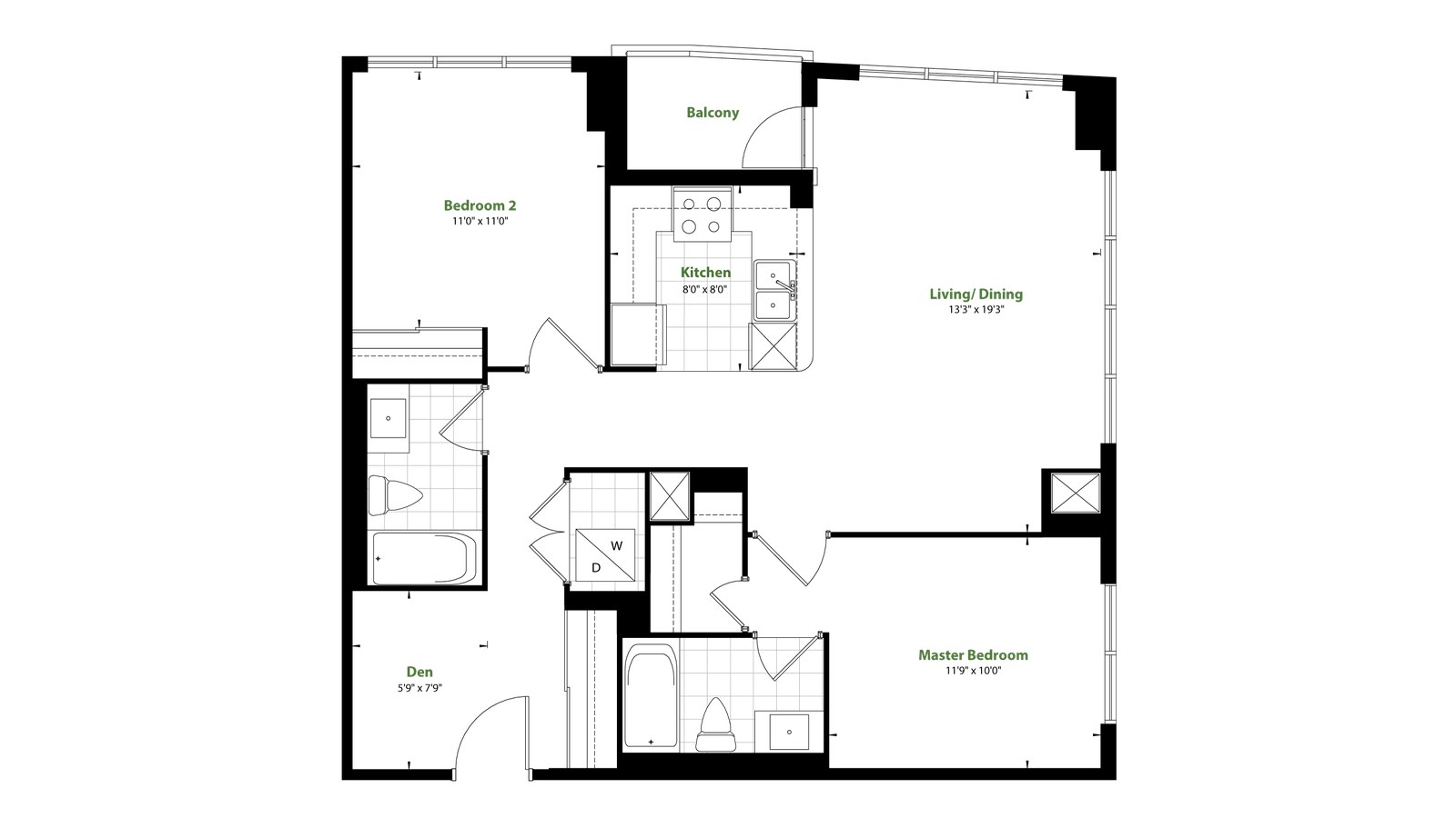 Residence 16 floor plan at Cypress at Pinnacle Etobicoke by Pinnacle International in Etobicoke, Ontario
