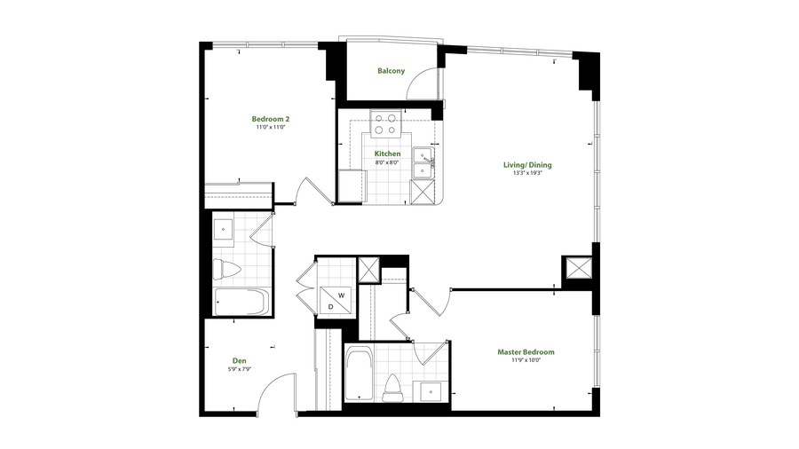 The Residence 16 new home model plan at the Cypress at Pinnacle Etobicoke by Pinnacle International in Etobicoke