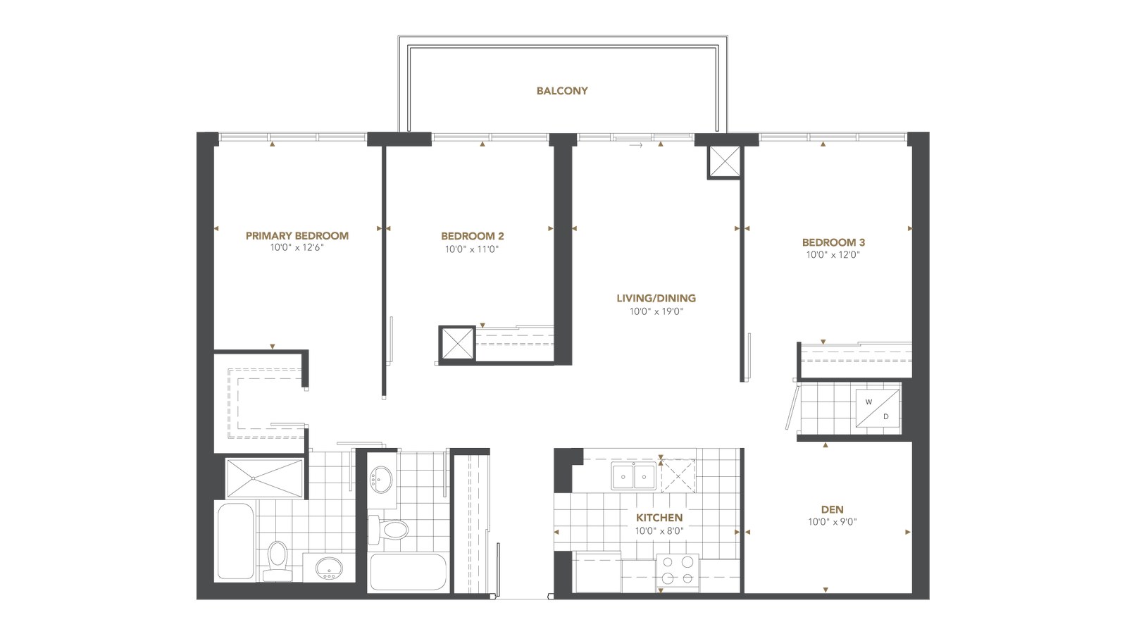 Penthouse 05 floor plan at Gemma by Pinnacle International in Mississauga, Ontario