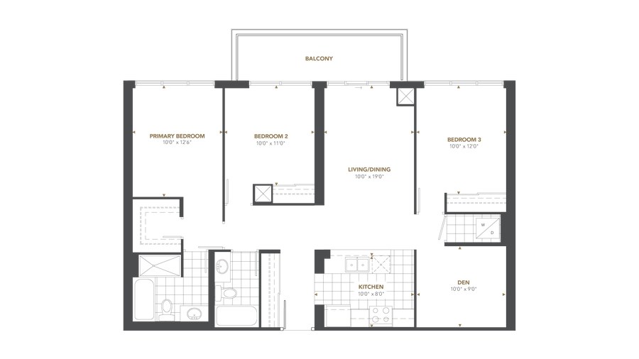 The Penthouse 05 new home model plan at the Gemma by Pinnacle International in Mississauga