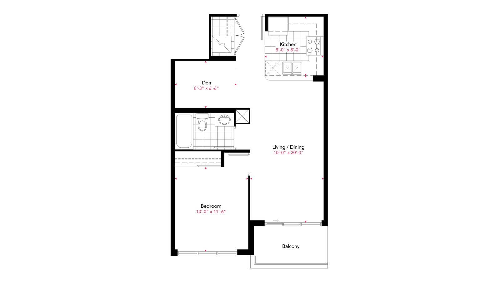 Residence 03 floor plan at Gemma by Pinnacle International in Mississauga, Ontario