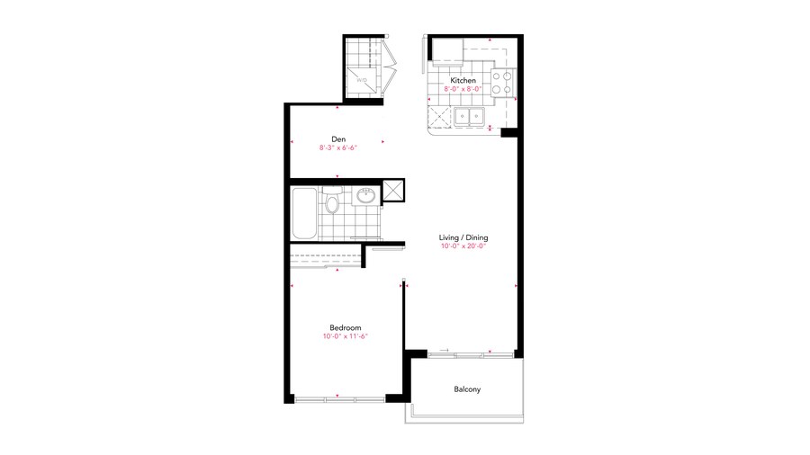 The Residence 03 new home model plan at the Gemma by Pinnacle International in Mississauga
