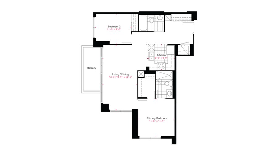 The Residence 04 new home model plan at the Gemma by Pinnacle International in Mississauga