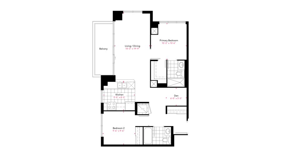The Residence 06 new home model plan at the Gemma by Pinnacle International in Mississauga