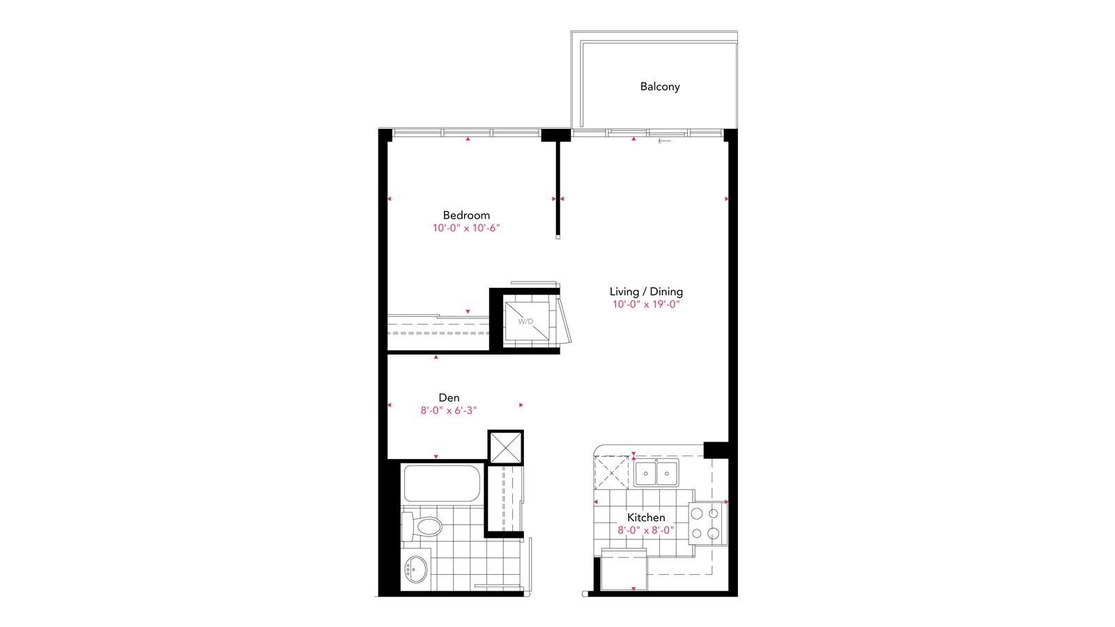 Residence 07 floor plan at Gemma by Pinnacle International in Mississauga, Ontario